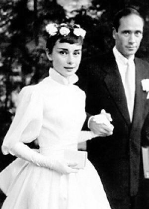 Photo of Audrey Hepburn - style icon - Audrey Hepburn and Mel Ferrer - wedding day.jpg